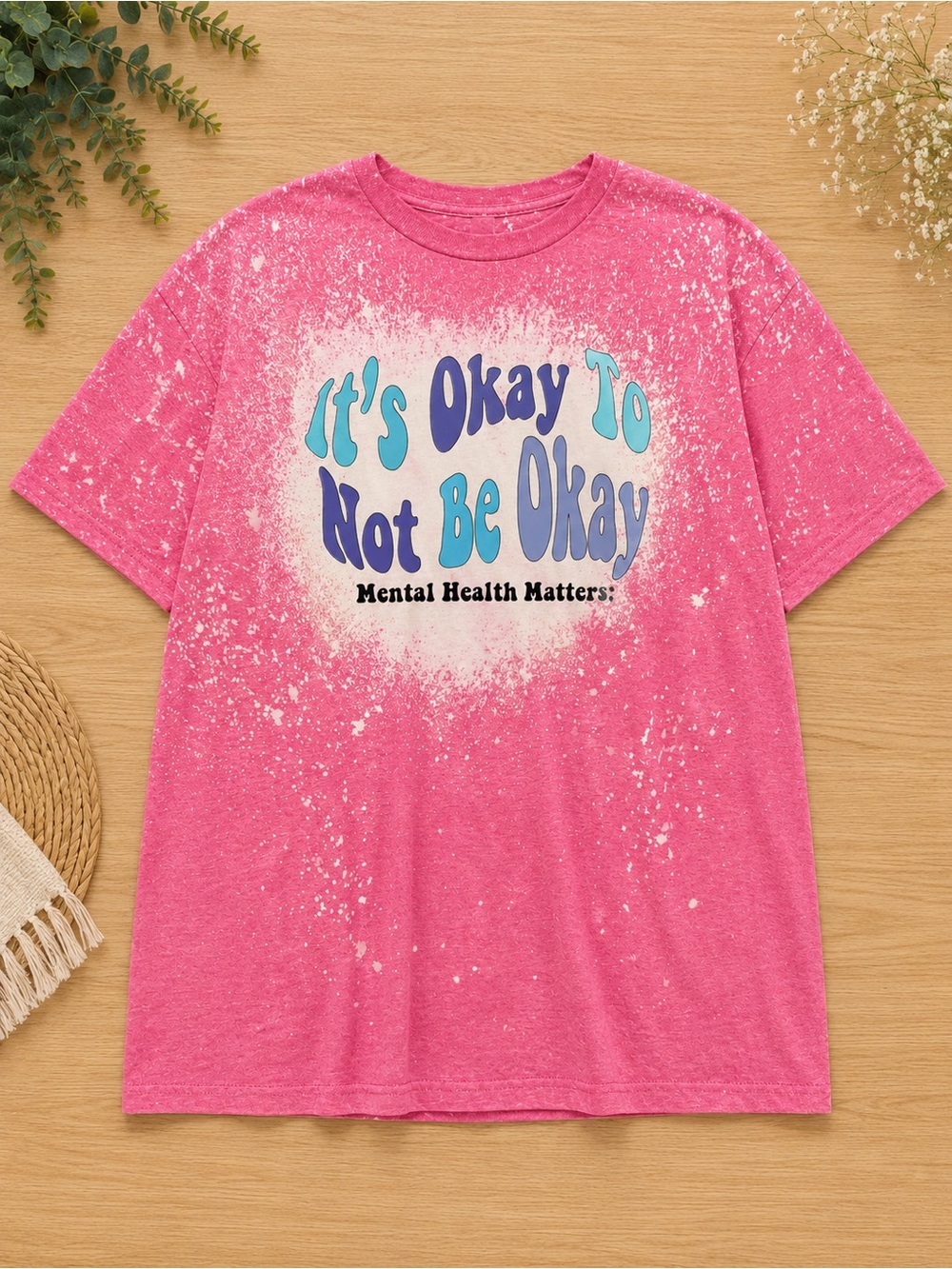 Pink 'It's Okay To Not Be Okay' Graphic Tee